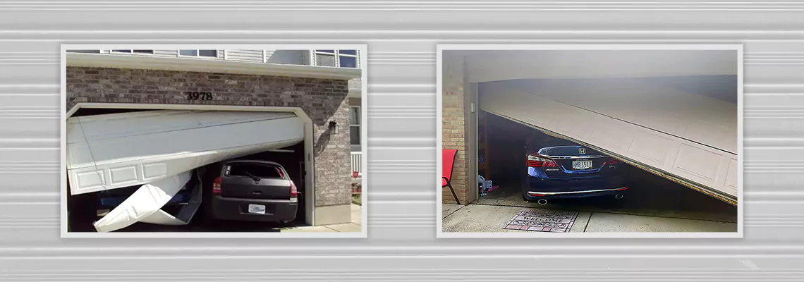 Repair Commercial Garage Door Got Hit By A Car in Homer Glen, Illinois